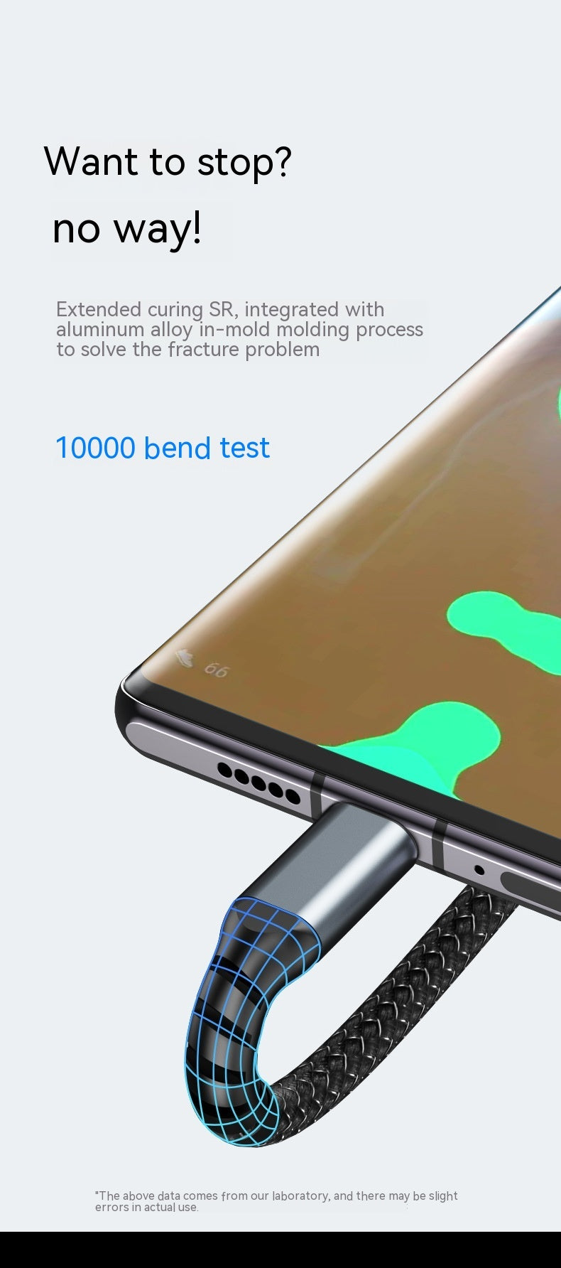 Three-in-one Mobile Phone With Light 6A Super Fast Charge Data Cable