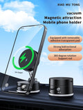 Vacuum Magnetic Phone Holder, Foldable And Retractable, Strong Magnetic, Portable, Multi-scene Use, Easy To Operation, No Bubbles