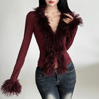 V-neck Cardigan Slimming Top For Women