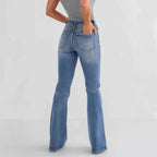 Fashion Slim Stretch High-waisted Boot-cut Pants Jeans