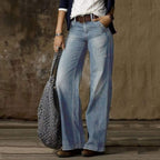 European And American Leisure Straight Wide-leg Pants Women's Clothes Hot-selling Jeans