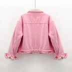 Lamb Wool Fleece-lined Thickening Denim Jacket